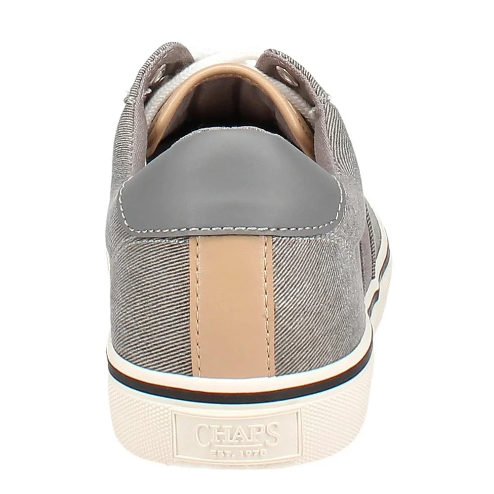 Chaps Mens‎ Memory Foam Comfort Canvas Sneakers Grey Lace Up Shoes 11M / #S26262